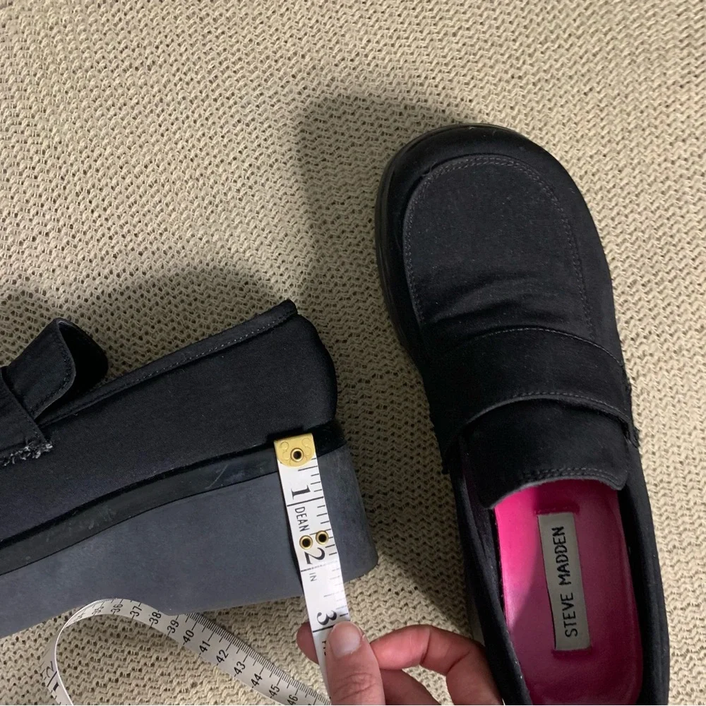 Y2K Black Steve Madden Chunky Platform Dark Academia Shoes